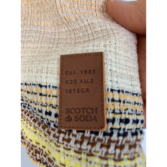 Rare Scotch & Soda Over Shirt Cotton Stripe Button-Up Textured Neutral RDD10671 - Picture 6 of 8